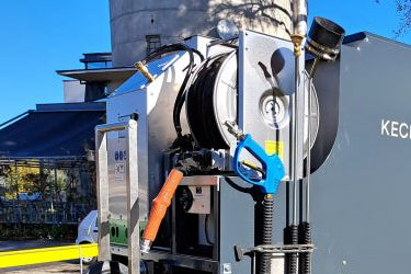 Automatic hose reel and modular tools