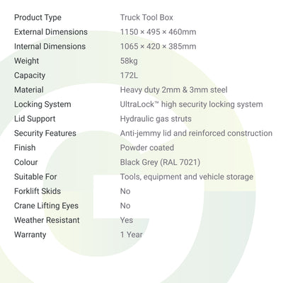 Armorgard TuffBank TB12 Truck Security Box