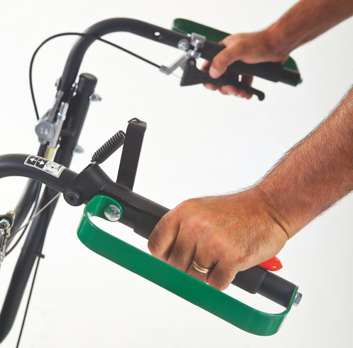 Ergonomically-Angled Control Handles with Padded Grips