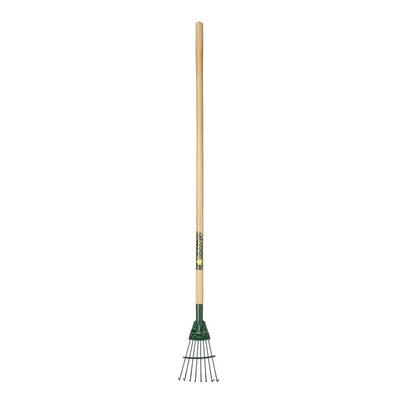 Bulldog Premier Springbok Junior Lawn Rake 8 tines with Ash Shaft 48"