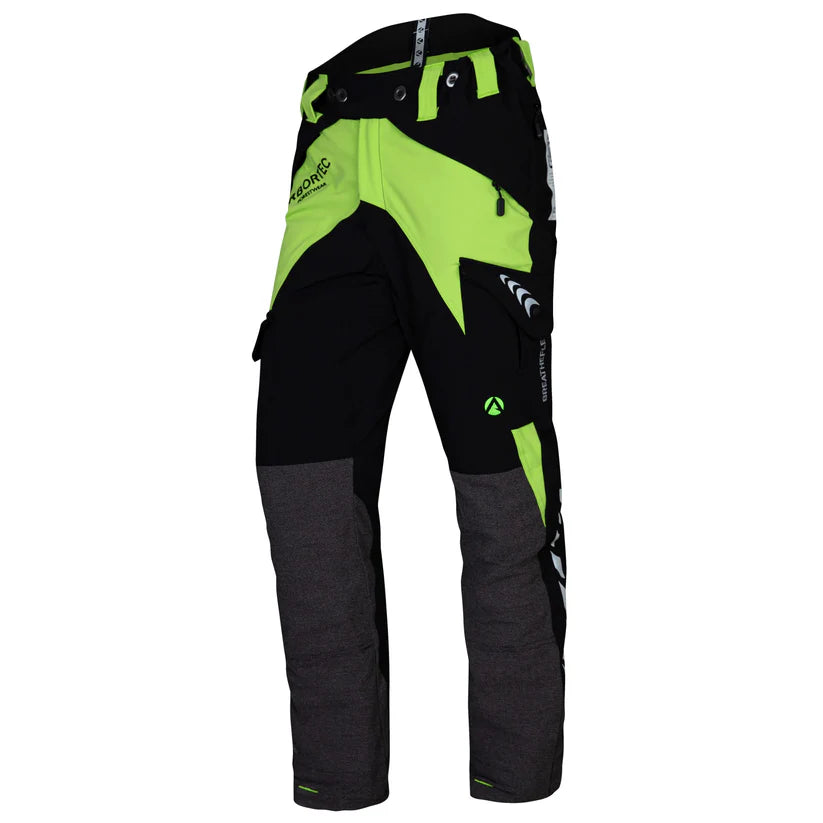 Arbortec AT4010 Breatheflex Chainsaw Trousers Design A Class 1 - Lime