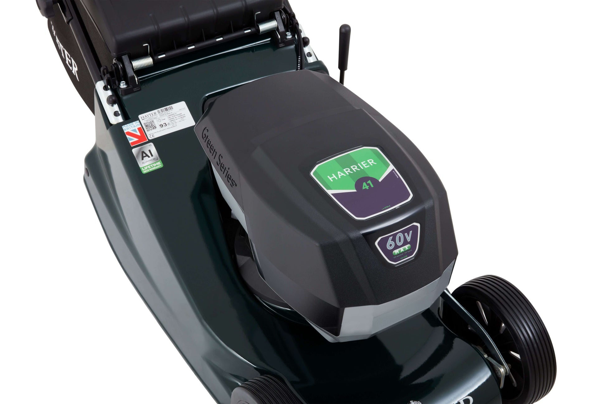 Hayter Harrier 41 HA377A Rear Roller Variable Speed Cordless Mower 16"