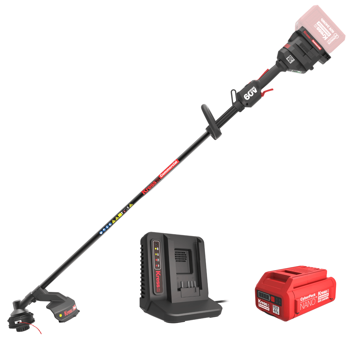 Kress KC100.9 Commercial 60V Grass Trimmer Bundle
