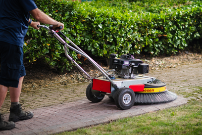 Westermann WR870 Petrol Moss Brush Sweeper with Wire Brush