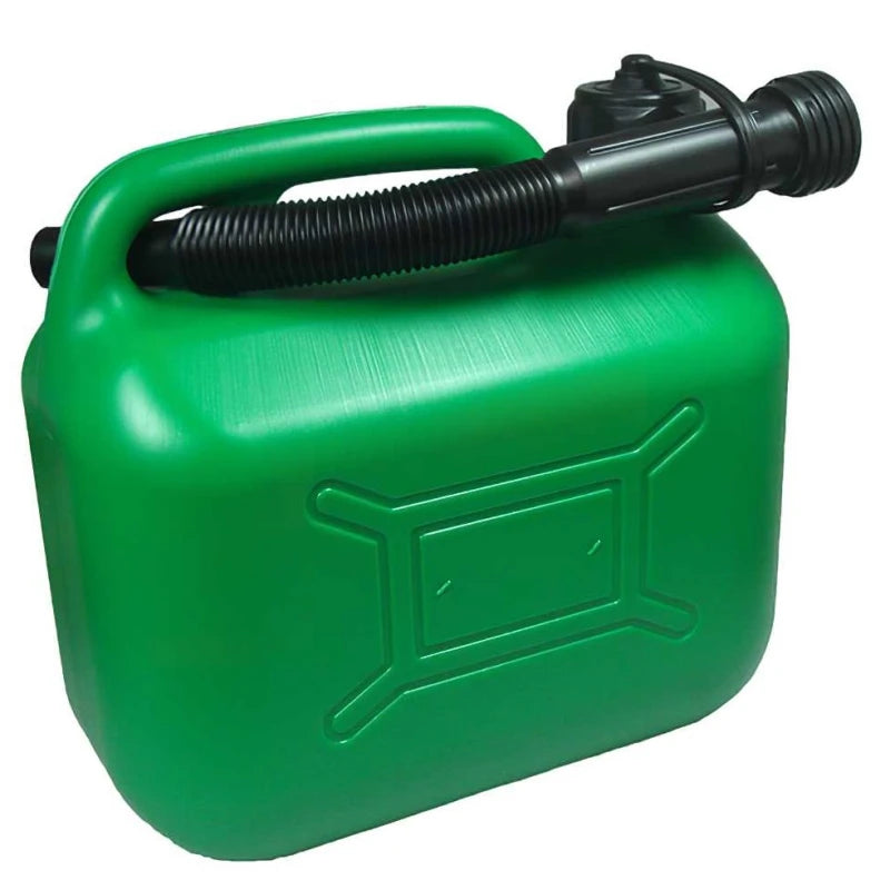 Plastic Unleaded Petrol Fuel Can Green 5L