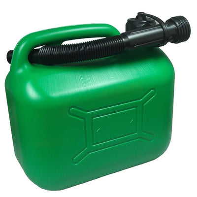 Plastic Unleaded Petrol Fuel Can Green 5L