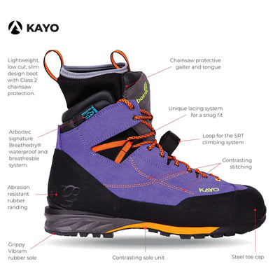 Arbortec AT34000 Kayo Chainsaw Protective Climbing Boots - Charcoal Black