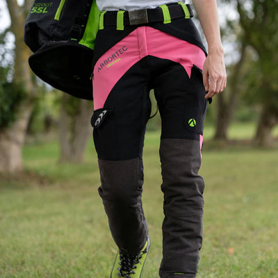 Arbortec AT4010 Breatheflex Chainsaw Trousers Design A Class 1 - Pink