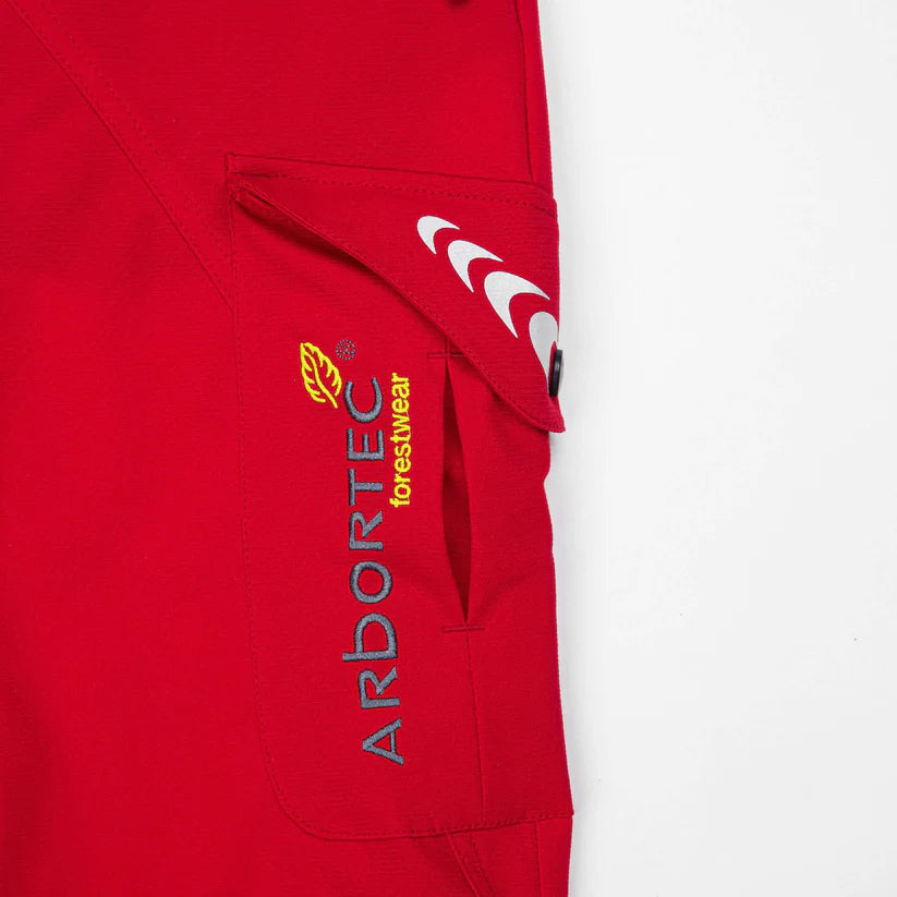 Arbortec AT4050 Breatheflex Chainsaw Trousers Design C Class 1 - Red