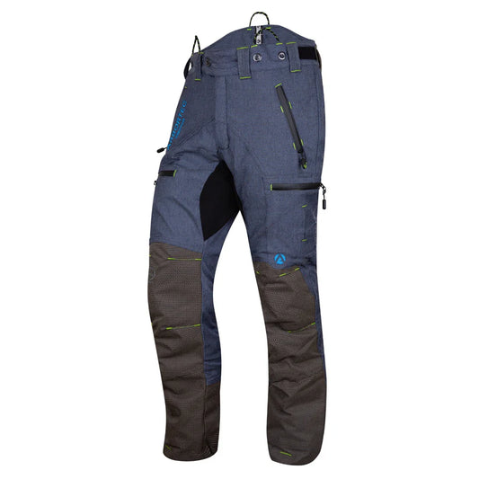 Arbortec AT4060 Breatheflex Pro Chainsaw Trousers Design A Class 1 - Denim Blue