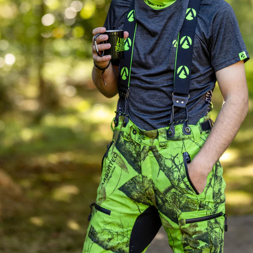 Arbortec AT4070 Breatheflex Pro Realtree Chainsaw Trousers Design C Class 1 - Lime