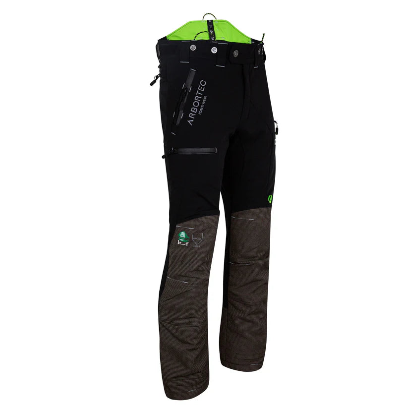Arbortec AT4070 Breatheflex Pro Chainsaw Trousers Design C Class 1 - Black