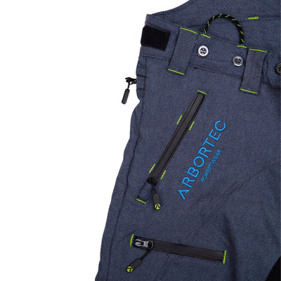 Arbortec AT4060 Breatheflex Pro Chainsaw Trousers Design A Class 1 - Denim Blue