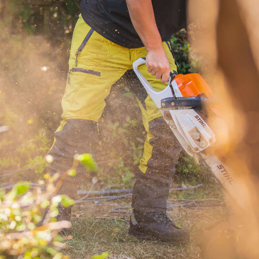Arbortec AT4070 Breatheflex Pro Chainsaw Trousers Design C Class 1 - Citrine Yellow