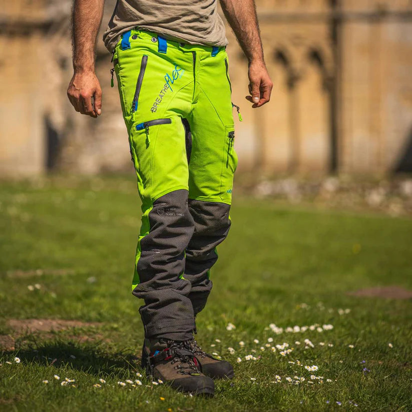 Arbortec AT4070 Breatheflex Pro Chainsaw Trousers Design C Class 1 - Lime