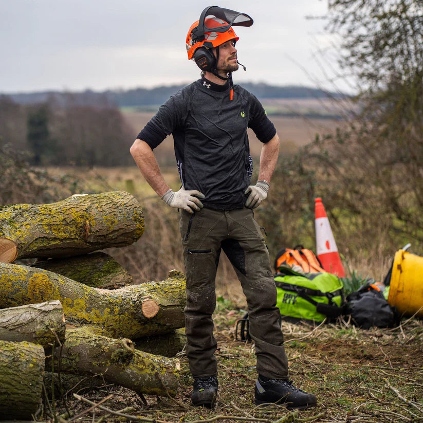 Arbortec AT4070 Breatheflex Pro Chainsaw Trousers Design C Class 1 - Olive