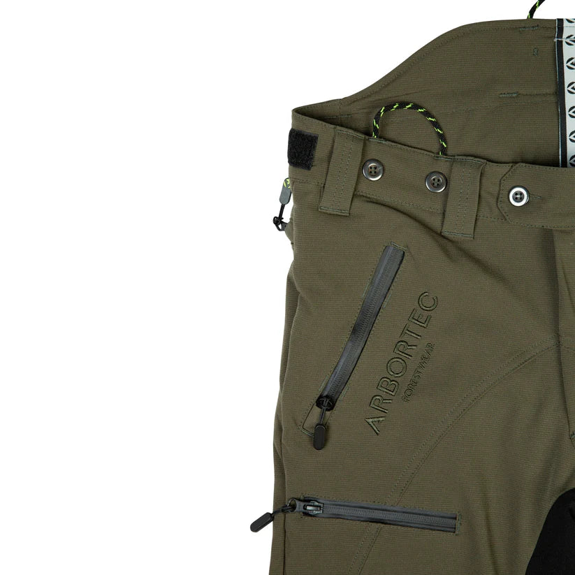 Arbortec AT4070 Breatheflex Pro Chainsaw Trousers Design C Class 1 - Olive