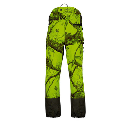 Arbortec AT4070 Breatheflex Pro Realtree Chainsaw Trousers Design C Class 1 - Lime