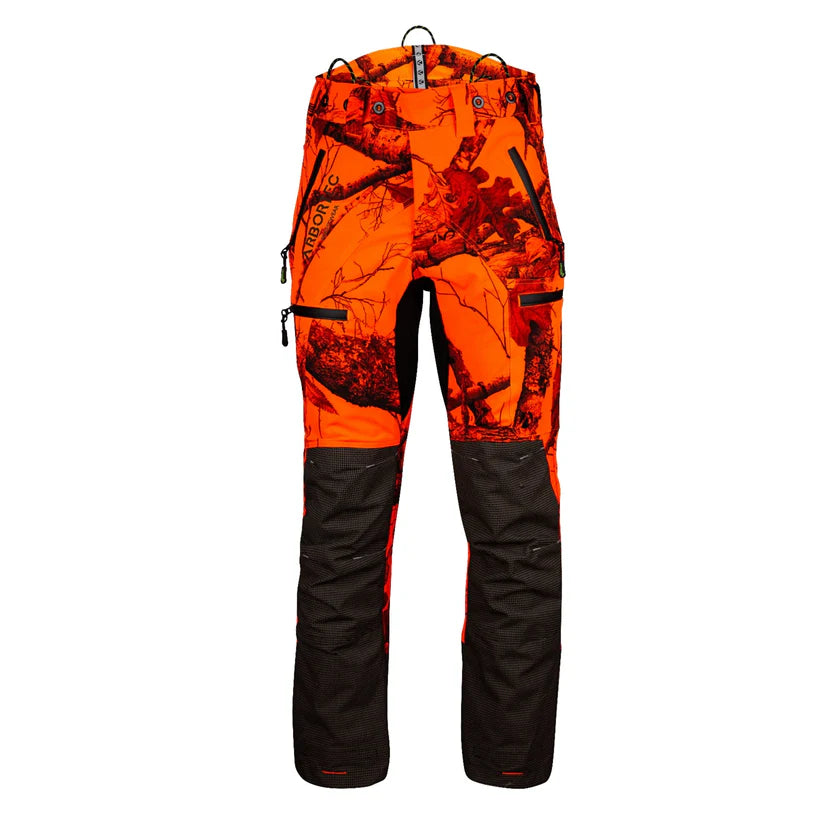 Arbortec AT4060 Breatheflex Pro Realtree Chainsaw Trousers Design A Class 1 - Orange