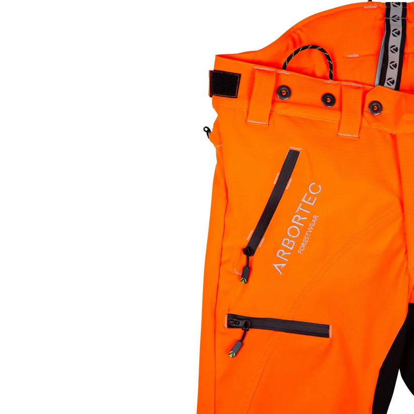 Arbortec ATHV4060 Breatheflex Pro Hi-Vis Chainsaw Trousers Design A Class 1 - Orange