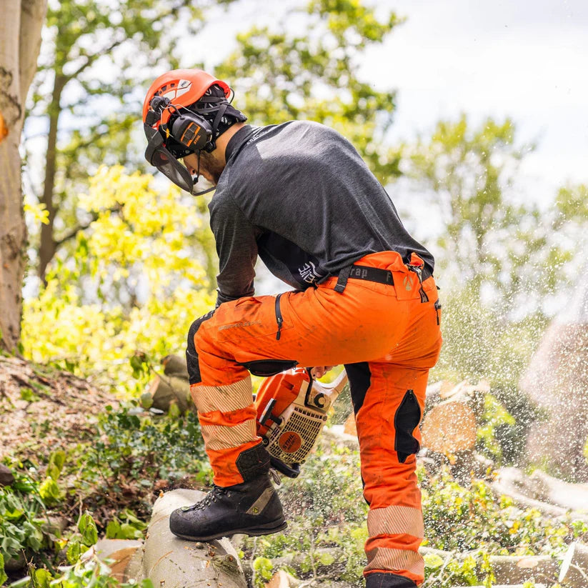 Arbortec ATHV4060 Breatheflex Pro Hi-Vis Chainsaw Trousers Design A Class 1 - Orange