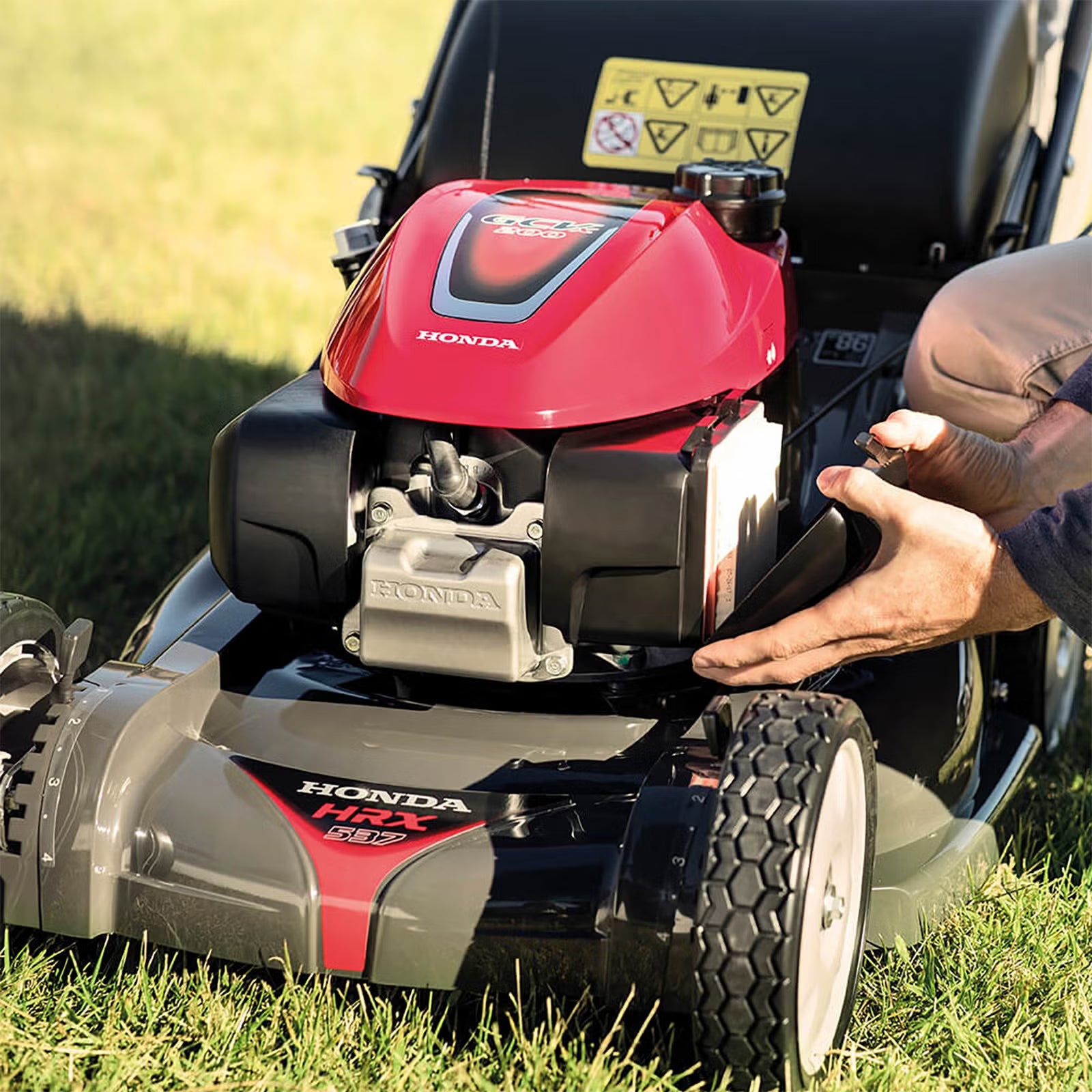 Honda Premier HRX537HY Hydrostatic Self Propelled Petrol Mower 21"