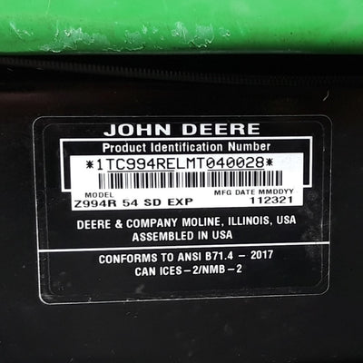 USED John Deere Z994R Diesel ZTrak Zero-Turn Ride On Mower